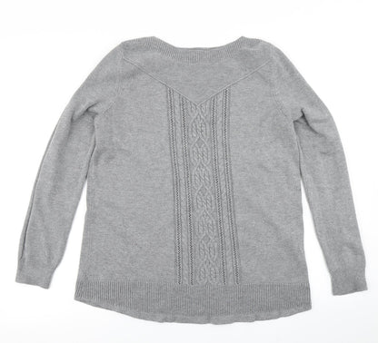 Tu Womens Grey  Knit Pullover Jumper Size 14