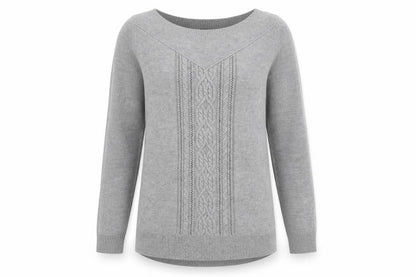 Tu Womens Grey  Knit Pullover Jumper Size 14