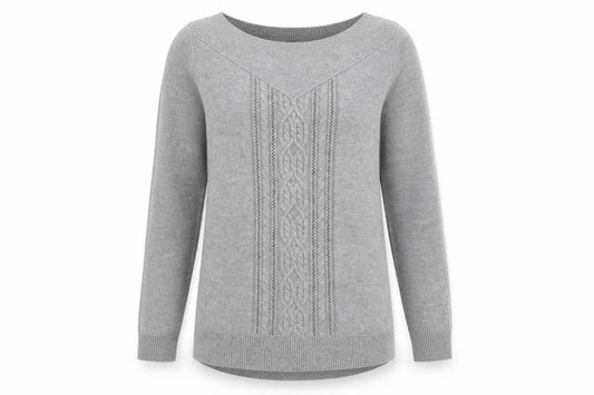 Tu Womens Grey  Knit Pullover Jumper Size 14