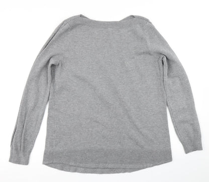 Tu Womens Grey  Knit Pullover Jumper Size 14