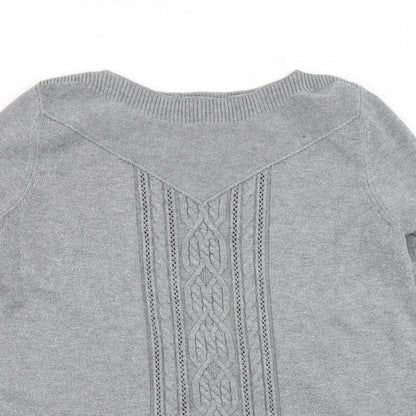 Tu Womens Grey  Knit Pullover Jumper Size 14