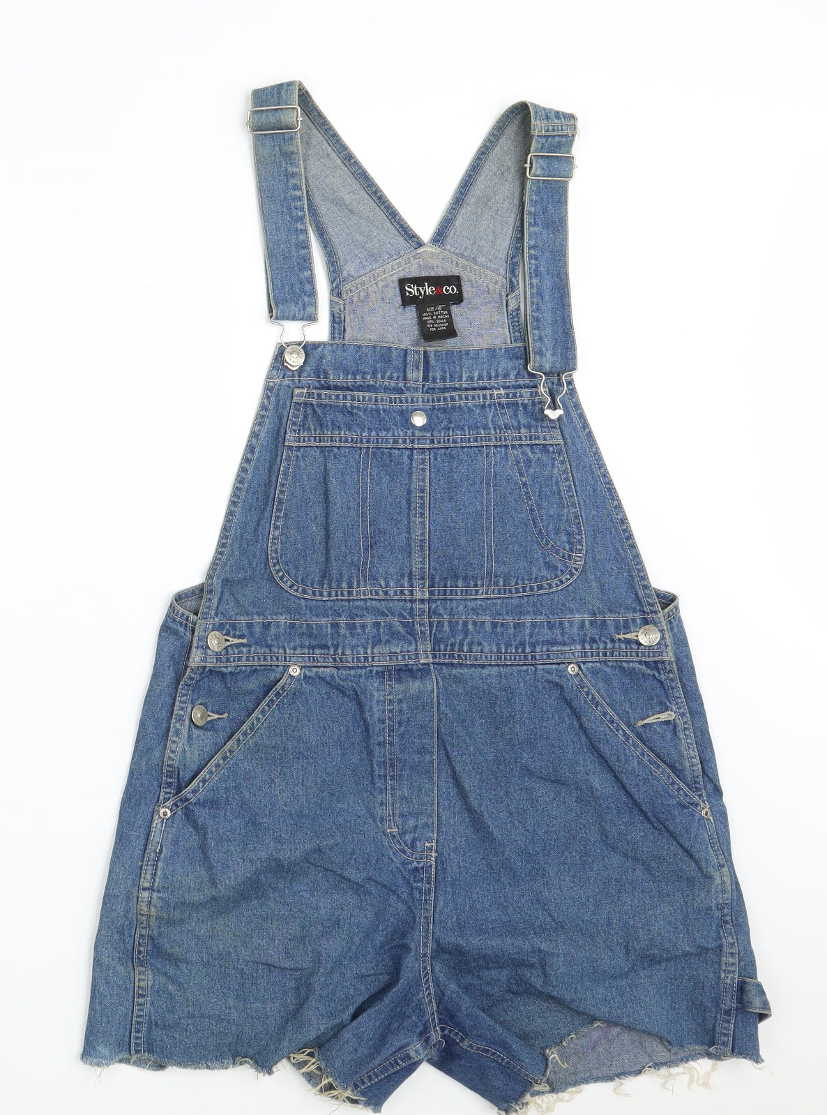 Style & Co. Womens Blue  Denim Pinafore/Dungaree Dress  Size 6