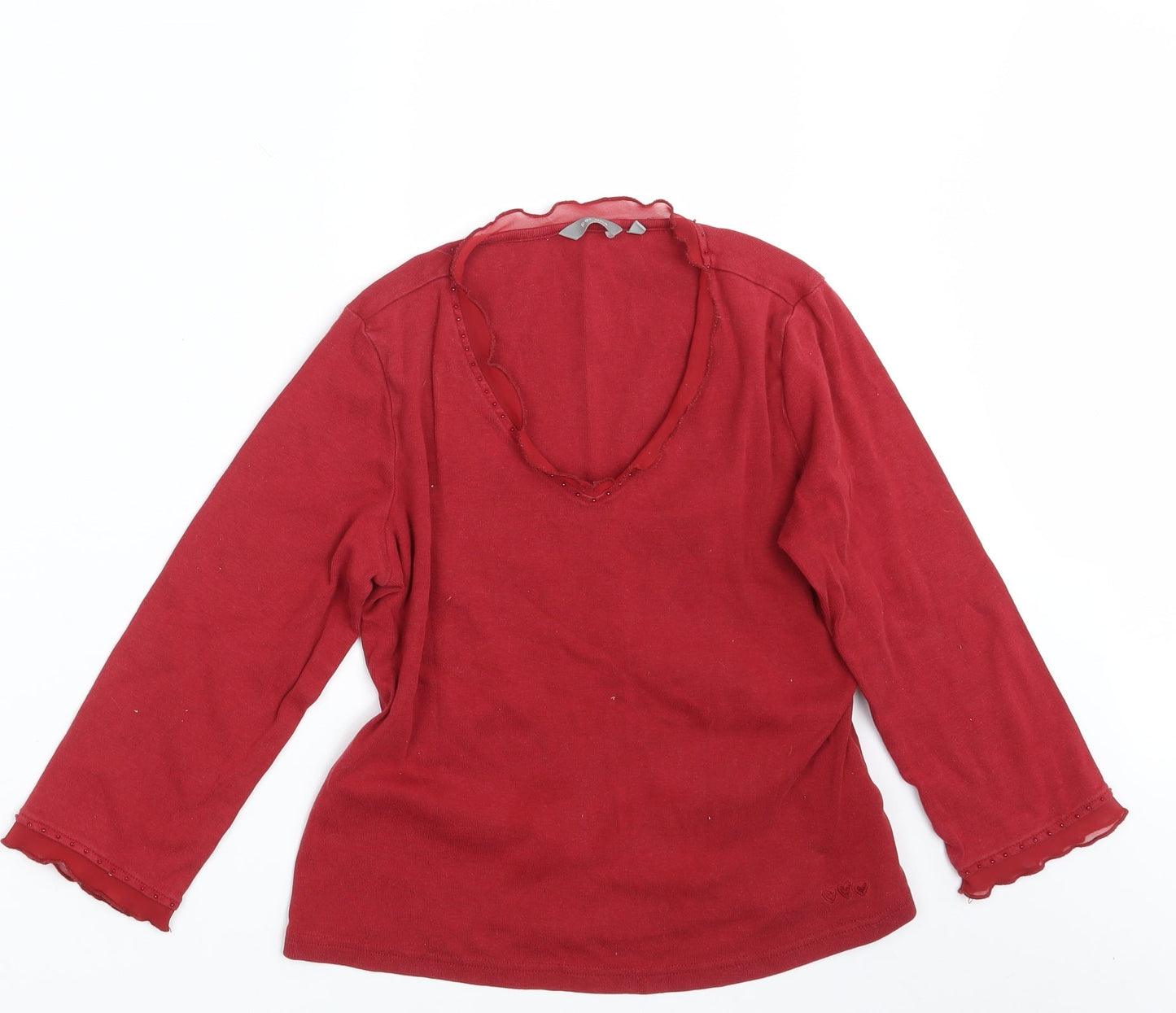 Per Una Womens Red   Pullover Sweatshirt Size 12