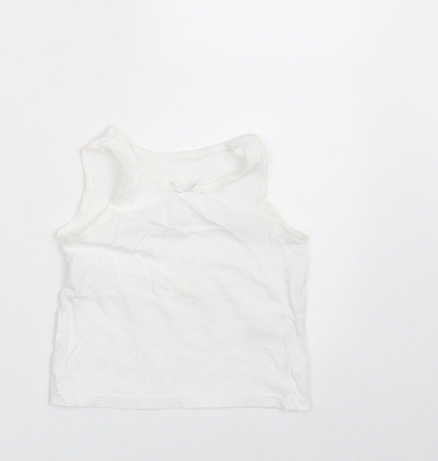 Primark Girls White   Basic Tank Size 4-5 Years