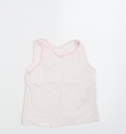 Primark Girls Pink Geometric  Camisole T-Shirt Size 6-7 Years