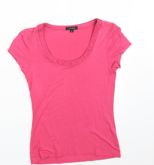 Linea Womens Pink   Basic T-Shirt Size S