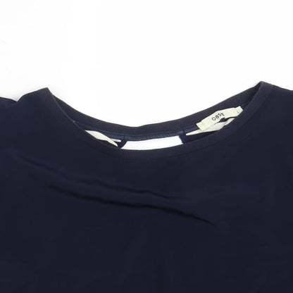 Oasis Womens Blue Striped  Basic T-Shirt Size S