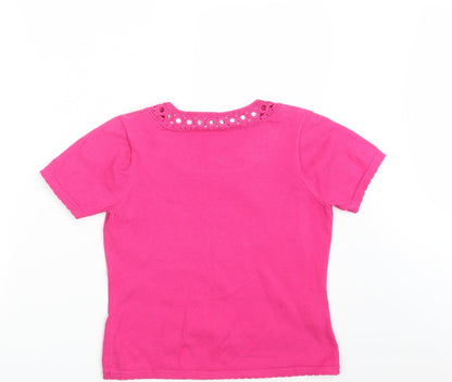 Country Casuals Womens Pink Pullover Jumper Size S