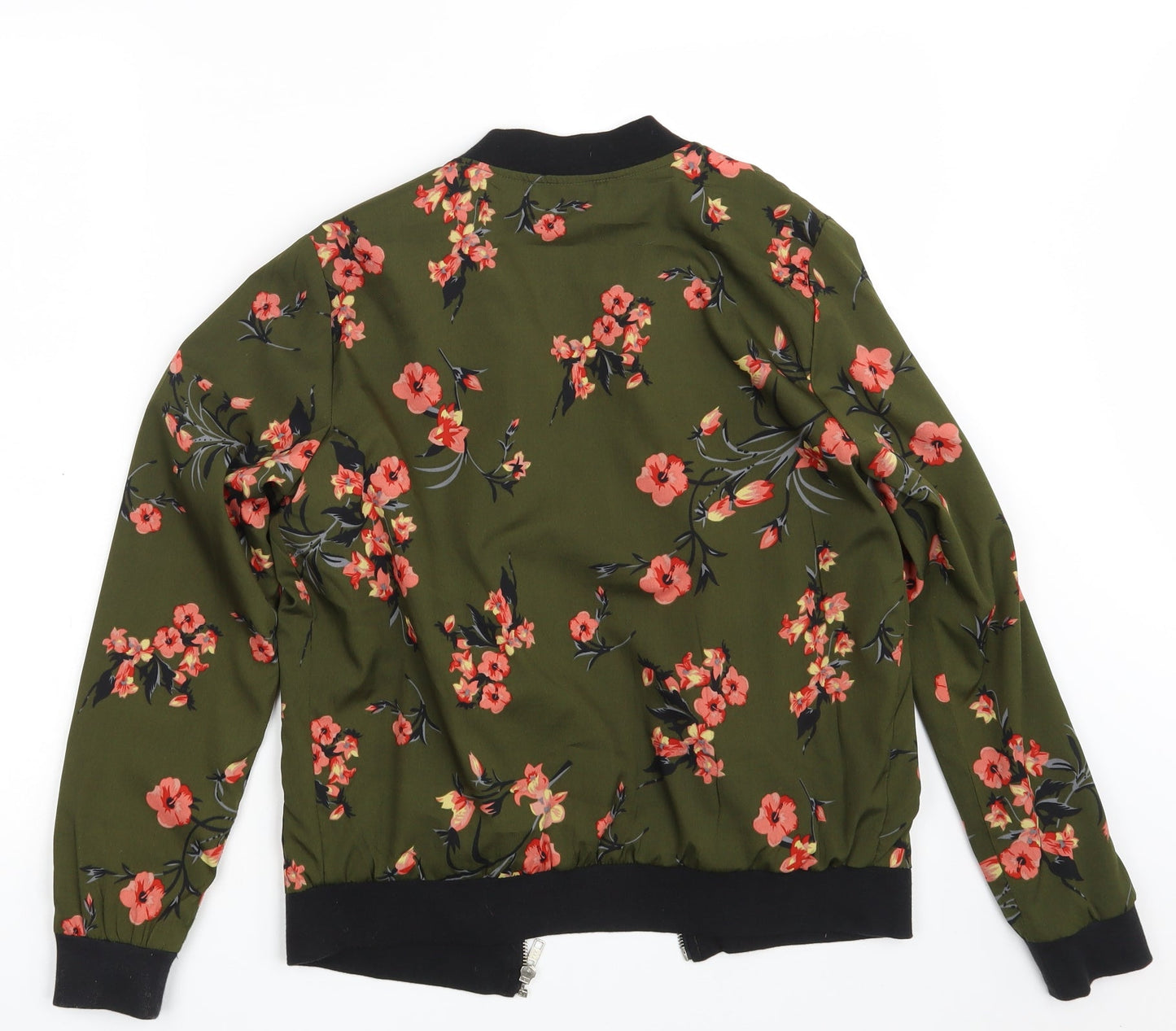New Look Womens Green Floral  Jacket  Size 8