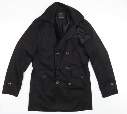 VSKa Womens Black   Overcoat Coat One Size