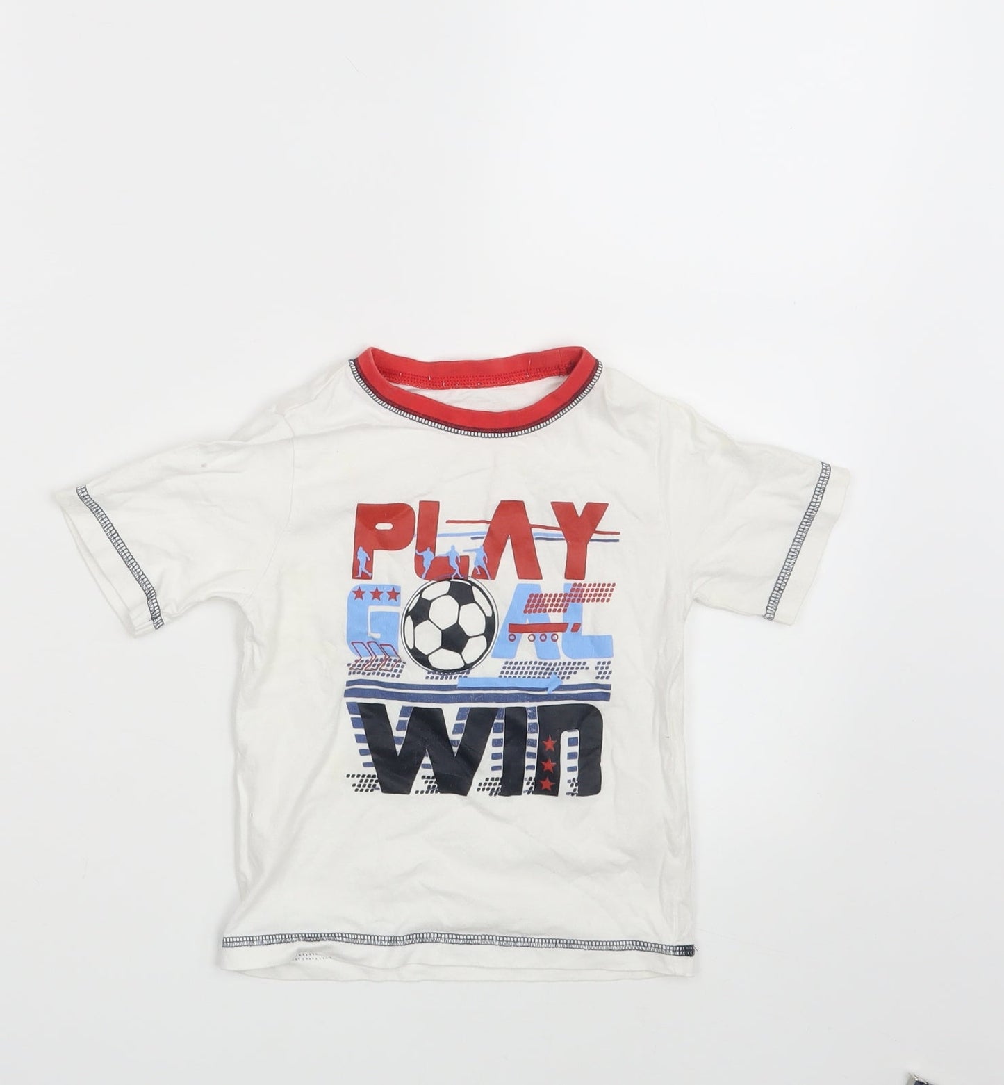 George Boys White   Basic T-Shirt Size 3-4 Years