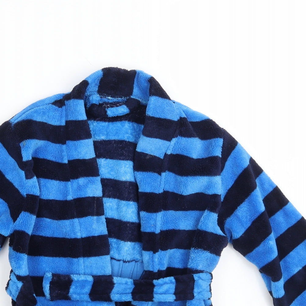 George Boys Blue Striped   Robe Size 3-4 Years
