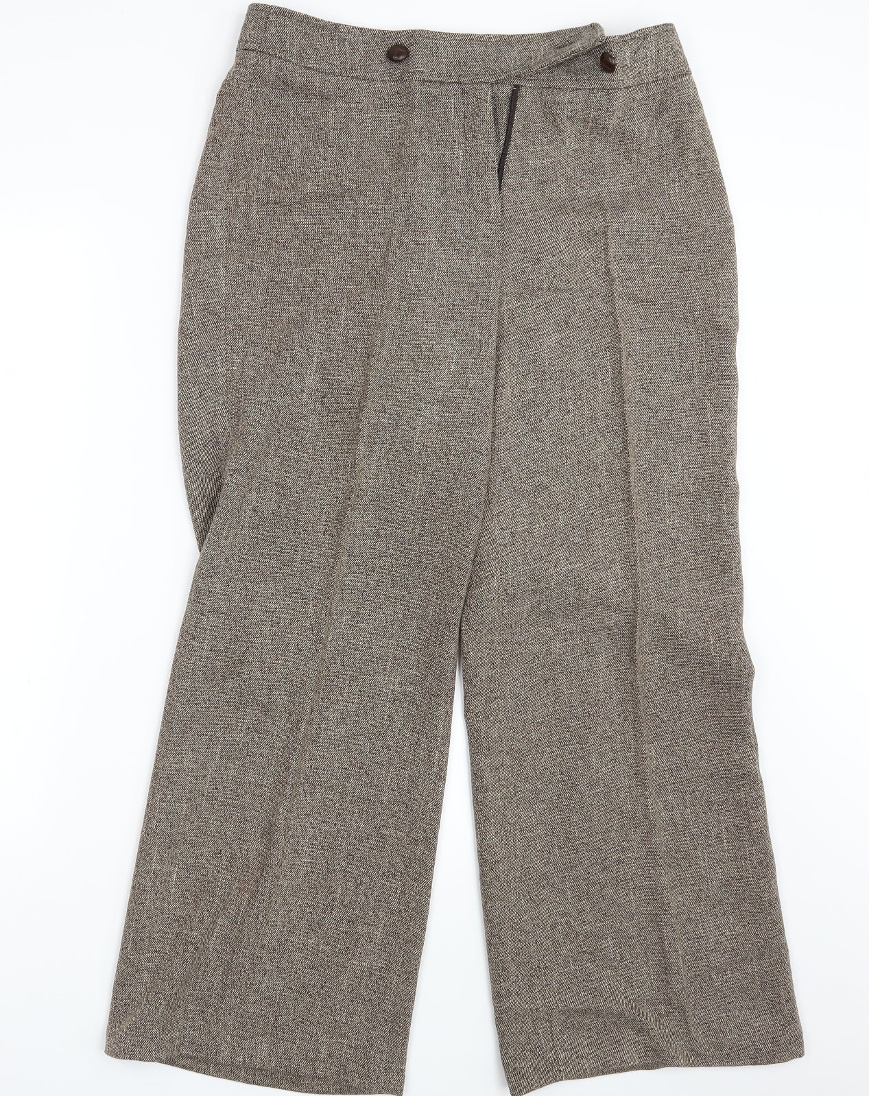 Mia Moda Womens Brown   Dress Pants Trousers Size 14 L28 in