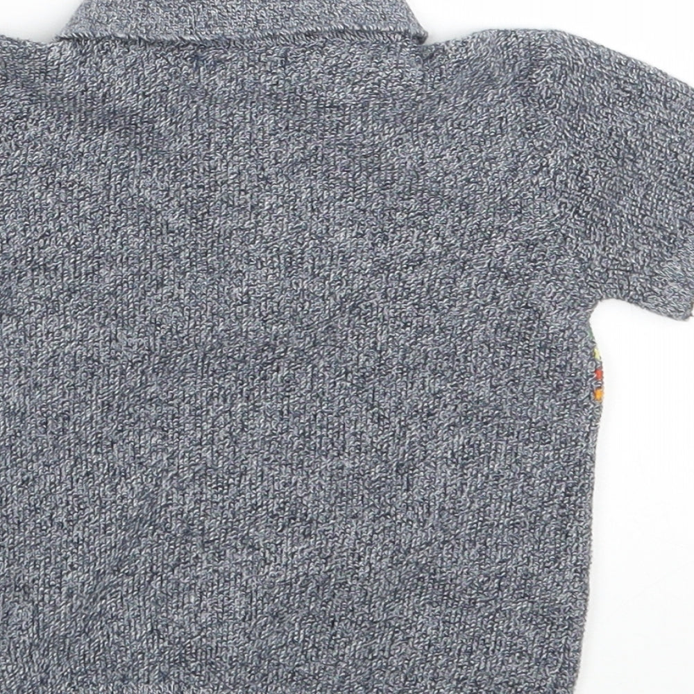 NEXT Boys Blue Striped  Basic Polo Size 6-9 Months