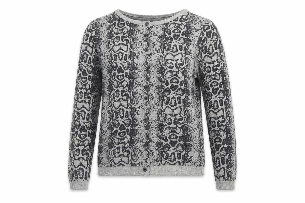 limited collection Womens Silver Animal Print  Pullover Jumper Size 10