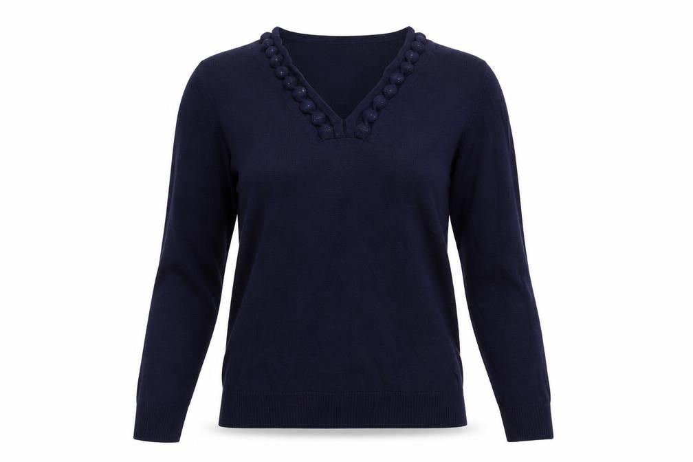 just elegant Womens Blue   Pullover Jumper Size S