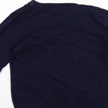 just elegant Womens Blue   Pullover Jumper Size S