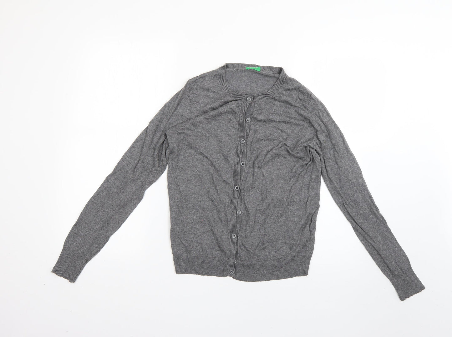United Colors of Benetton Womens Grey   Cardigan Jumper Size S