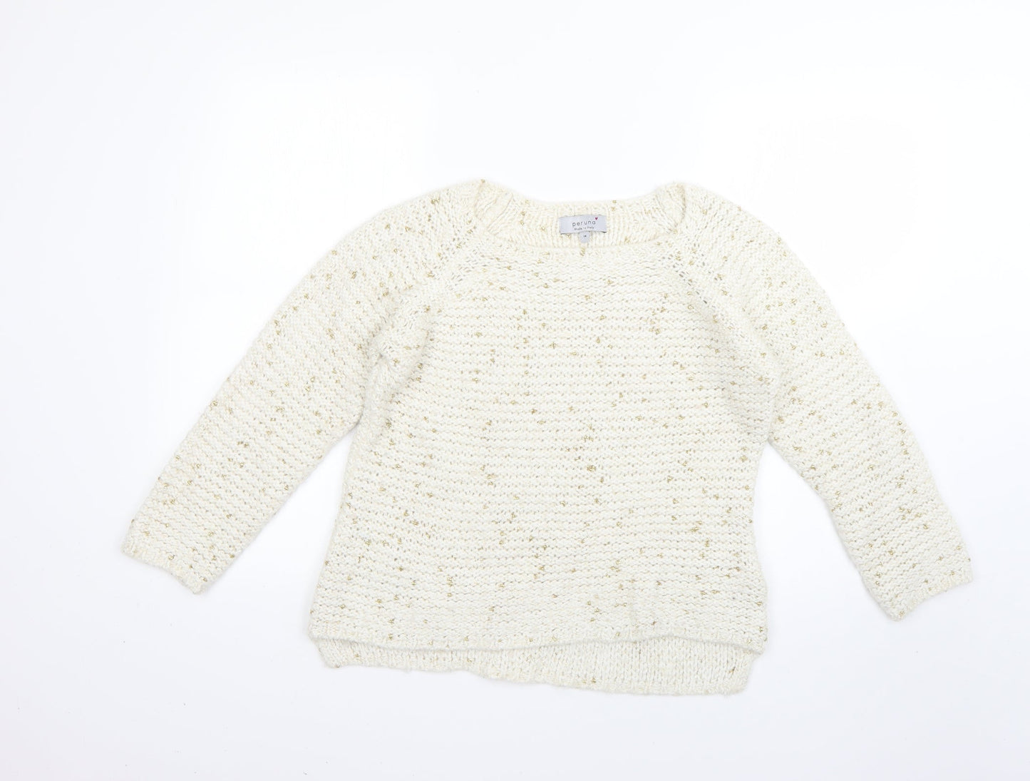 Marks and Spencer Womens Beige   Pullover Jumper Size 14