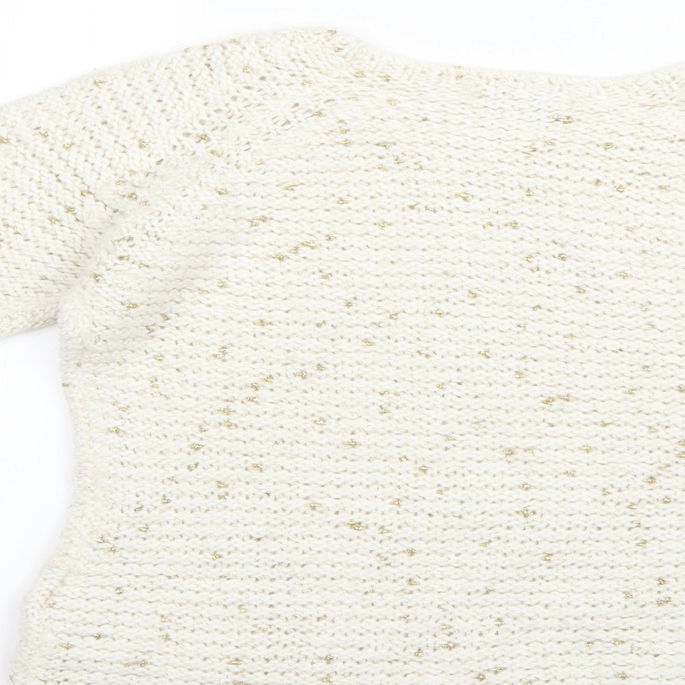 Marks and Spencer Womens Beige   Pullover Jumper Size 14