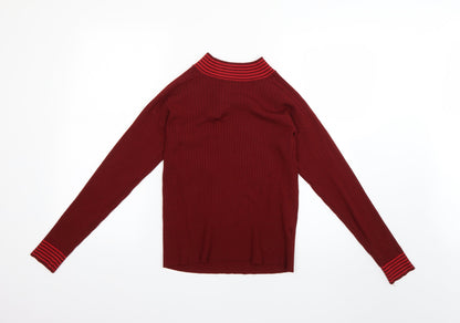 Preloved NEXT Womens Red Striped  Pullover Jumper Size 12 - Front