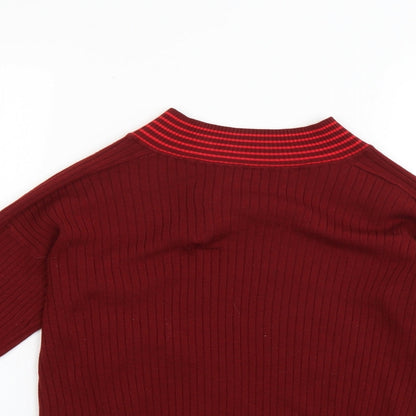 Preloved NEXT Womens Red Striped  Pullover Jumper Size 12 - Detail