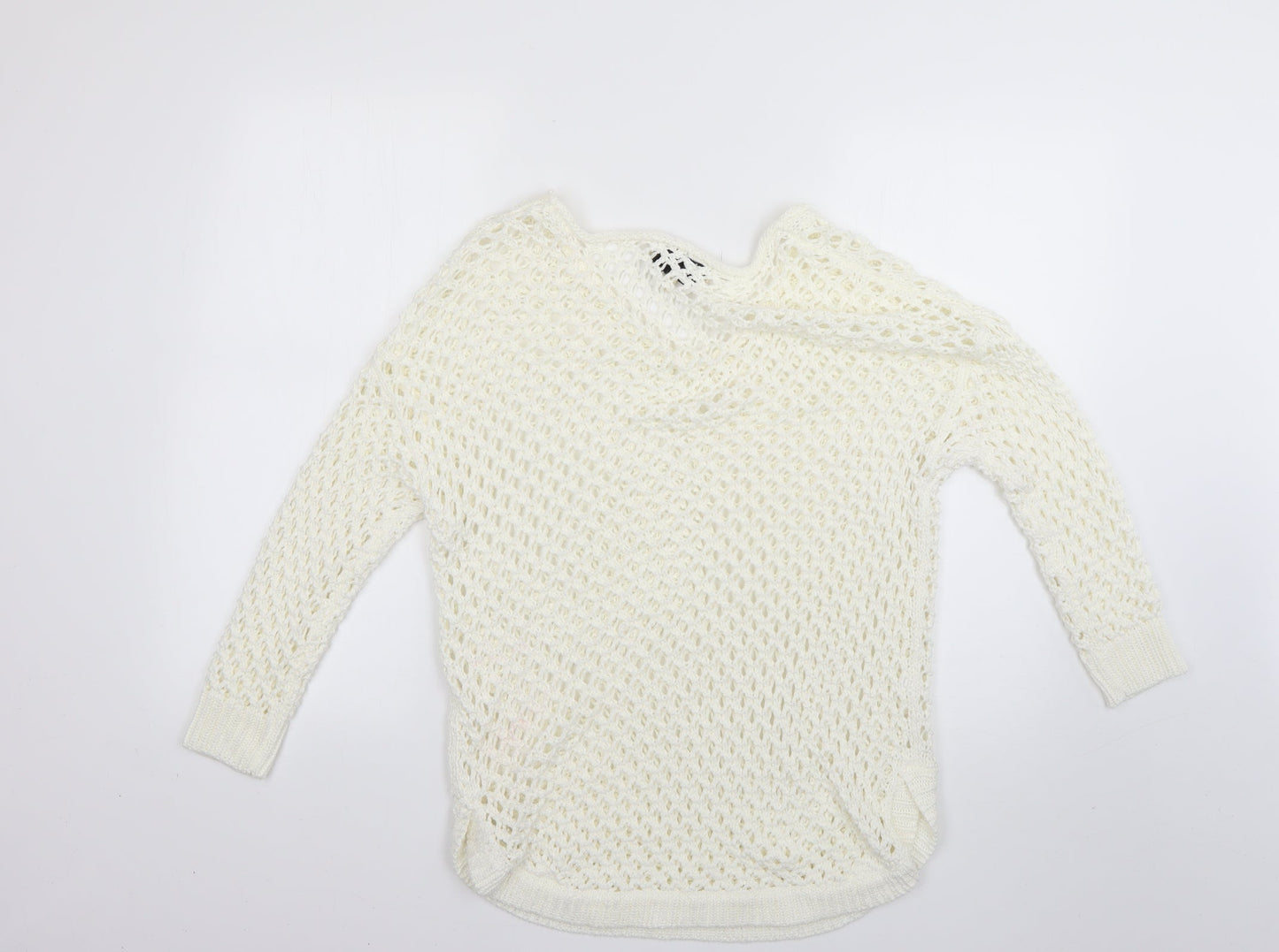 Papaya Womens White   Pullover Jumper Size M