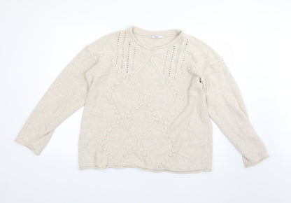 Preloved George Womens Beige   Pullover Jumper Size 16 - Front