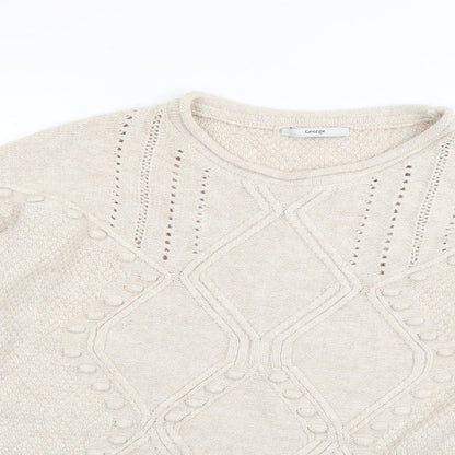 Preloved George Womens Beige   Pullover Jumper Size 16 - Detail