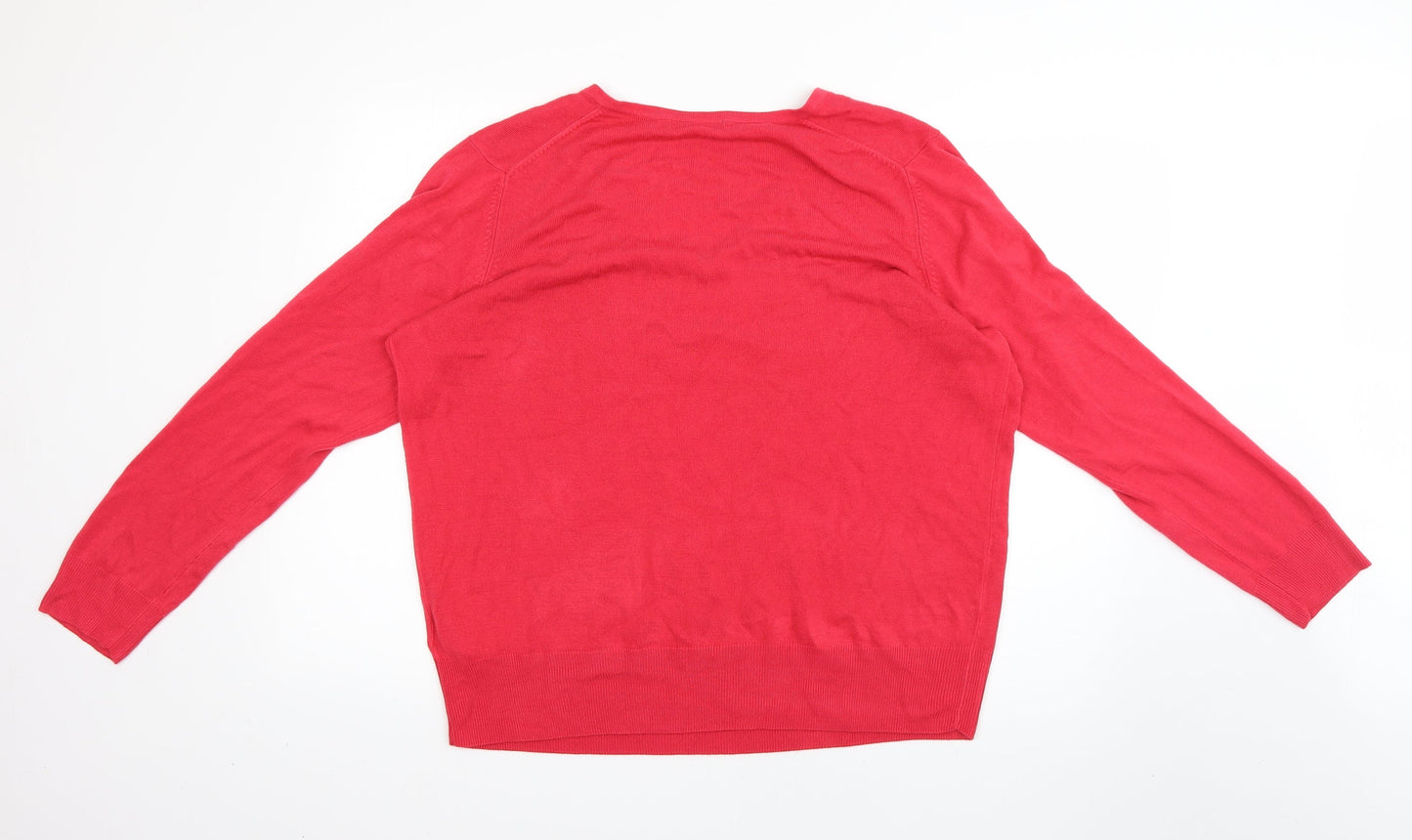 marks Womens Red   Pullover Jumper Size 20