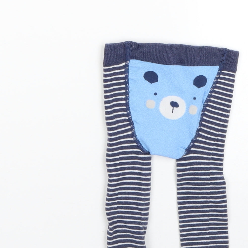 Nutmeg Baby Blue Striped  Jogger Leggings Size 6-9 Months