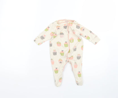 Next Baby Beige Geometric  Babygrow One-Piece One Size