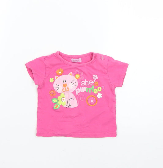 BHS Baby Pink   Basic T-Shirt Size 0-3 Months