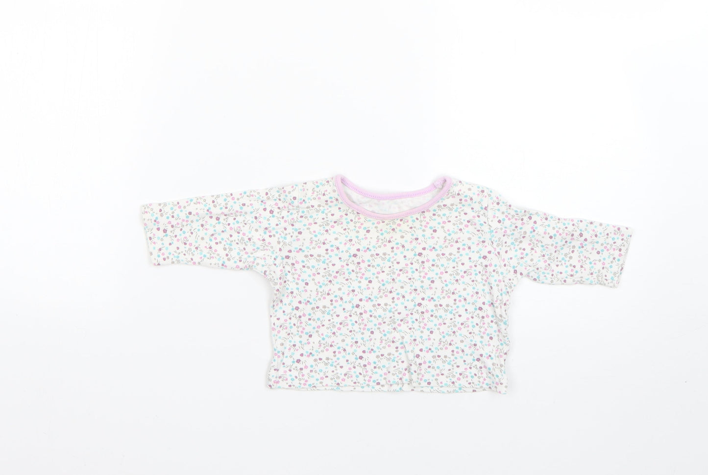 George Baby Multicoloured Floral  Basic T-Shirt Size 0-3 Months