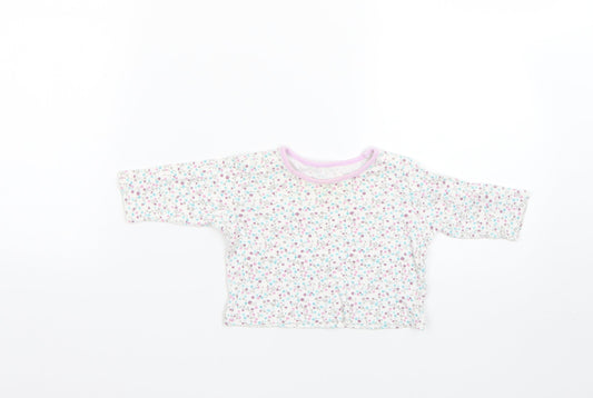 George Baby Multicoloured Floral  Basic T-Shirt Size 0-3 Months