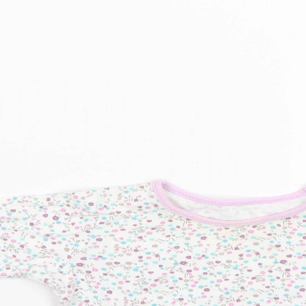 George Baby Multicoloured Floral  Basic T-Shirt Size 0-3 Months