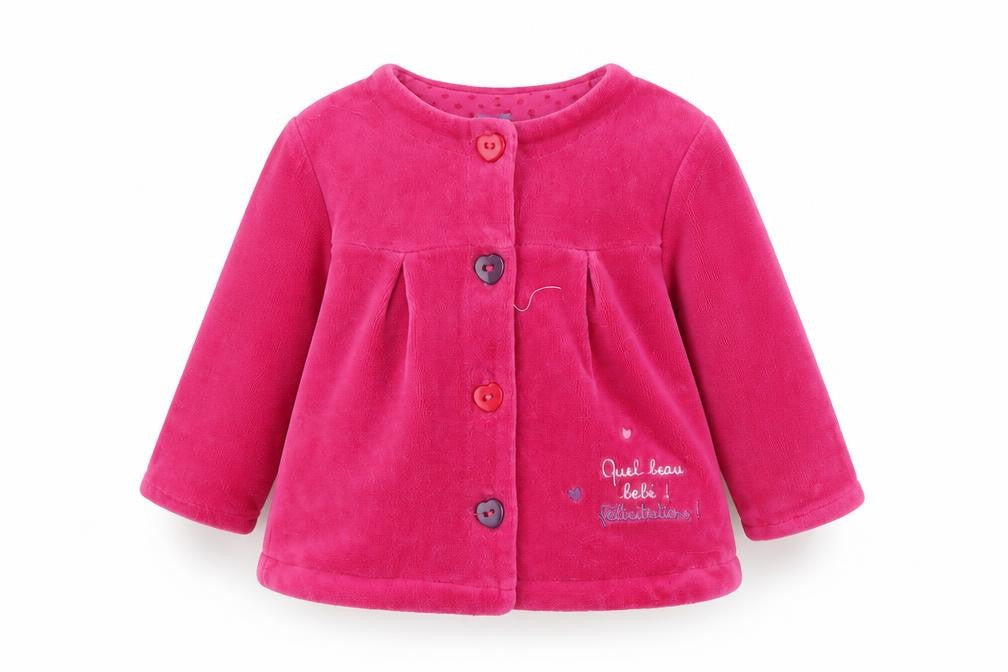 tout simplement Baby Pink   Basic Coat Coat Size 0-3 Months
