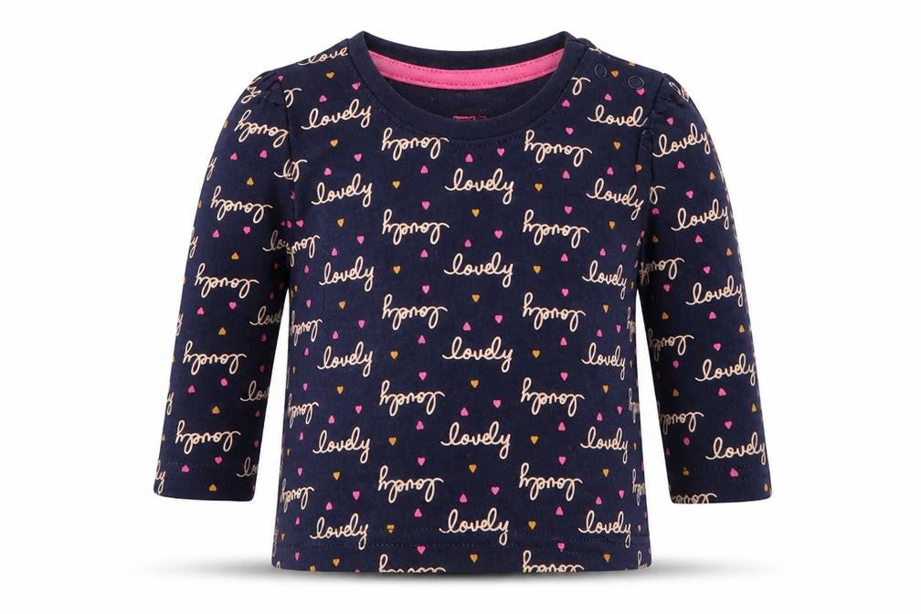 Primark Baby Blue Geometric  Basic T-Shirt Size 0-3 Months