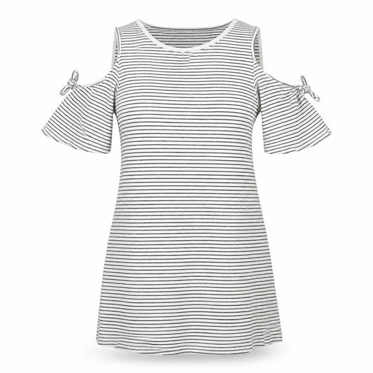 F&F Womens White Striped  Mini  Size 10