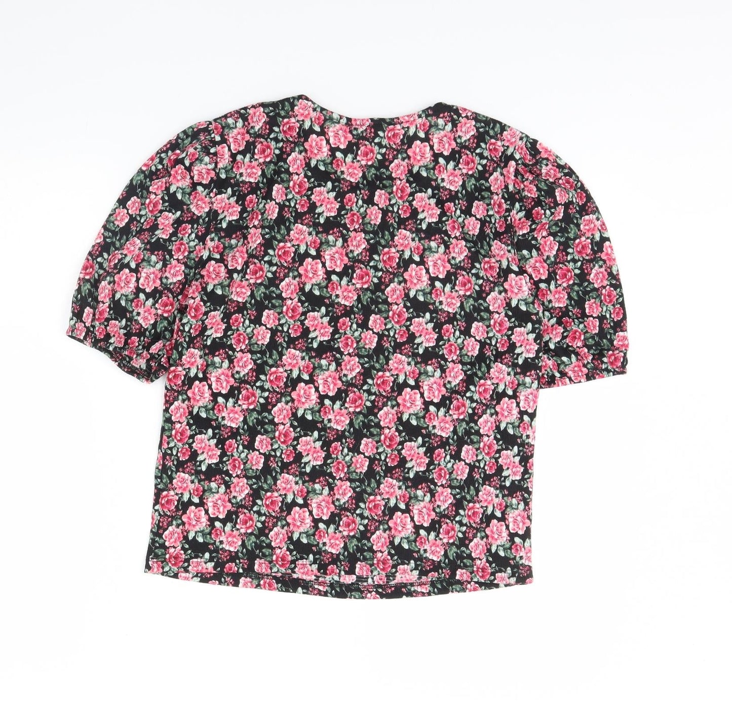 Primark Womens Black Floral  Basic Blouse Size S