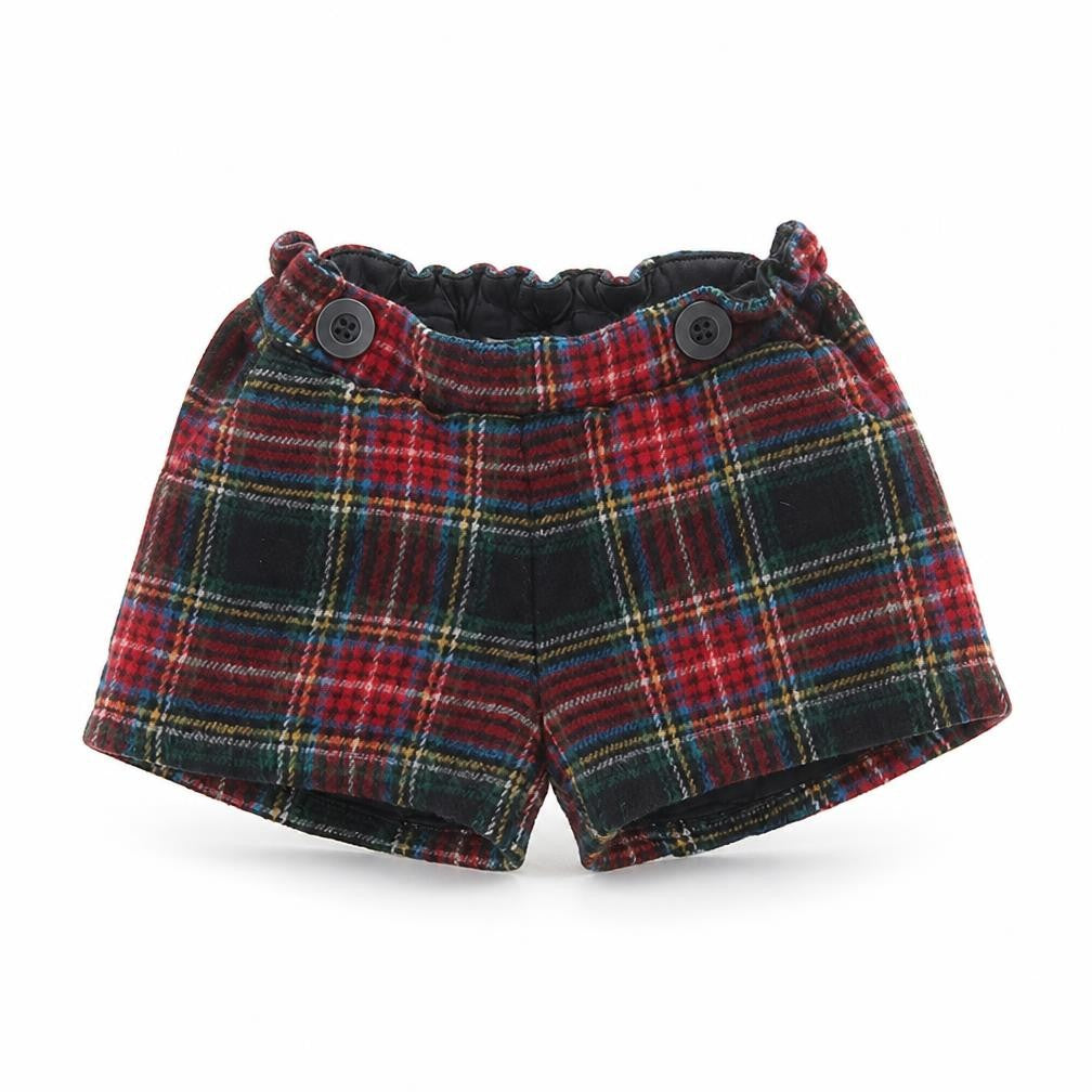NEXT Girls Red Check  Culotte Shorts Size 2 Years