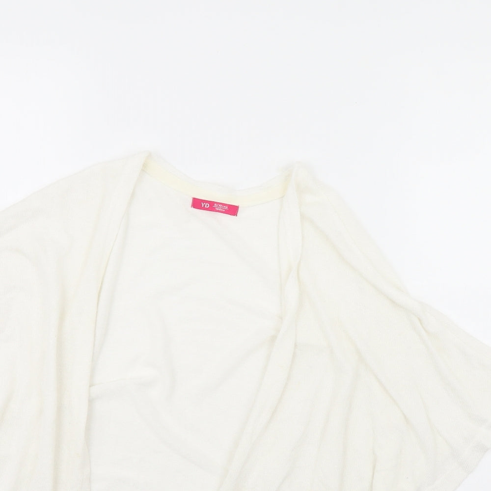 YD Girls White   Cardigan Jumper Size 9 Years