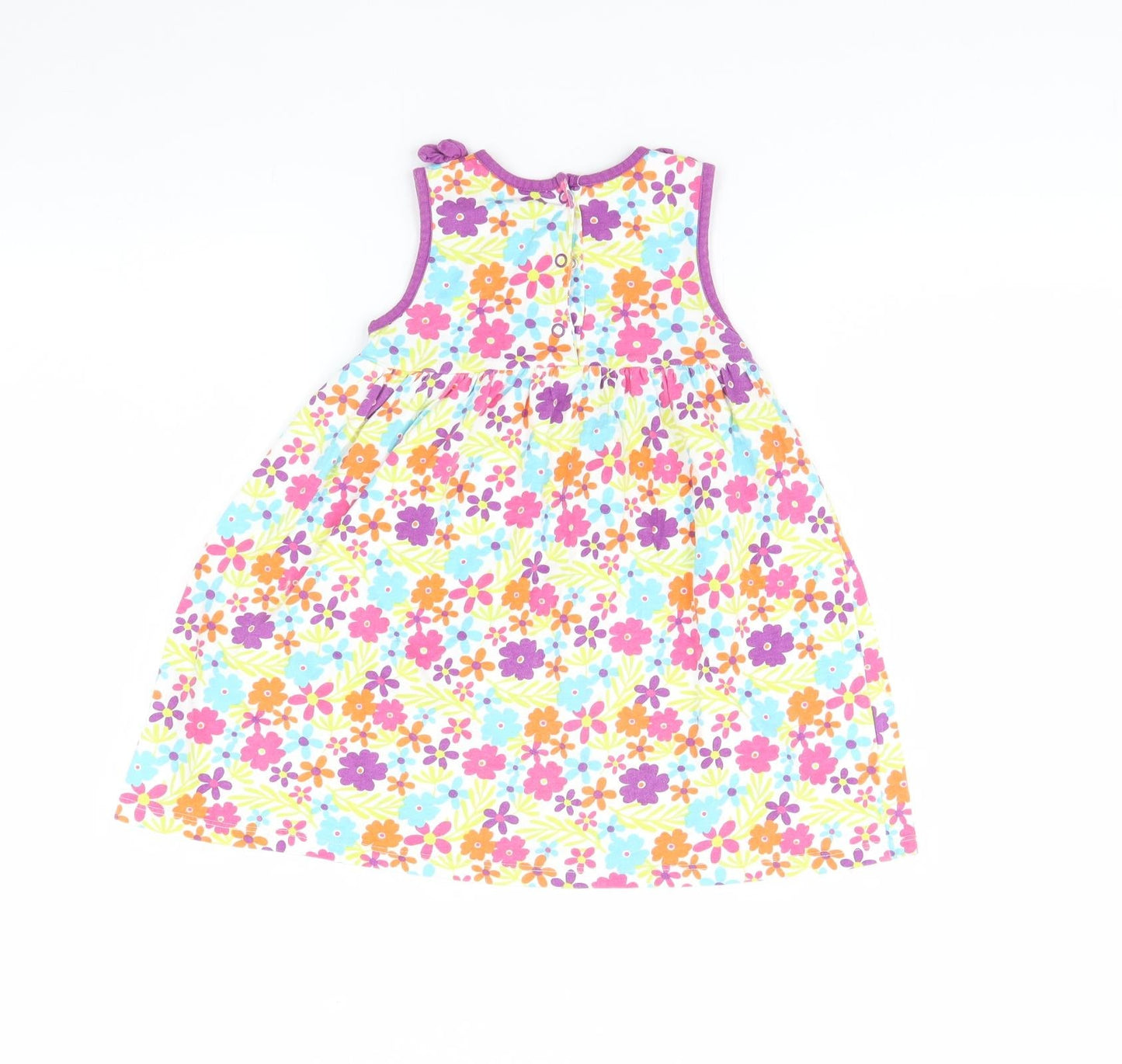 Mothercare Girls White Floral  Fit & Flare  Size 18 Months