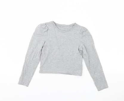 George Girls Grey   Basic T-Shirt Size 8 Years