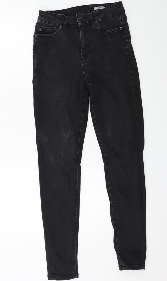 Preworn Womens Black  Denim Skinny Jeans Size 28 in L28 in