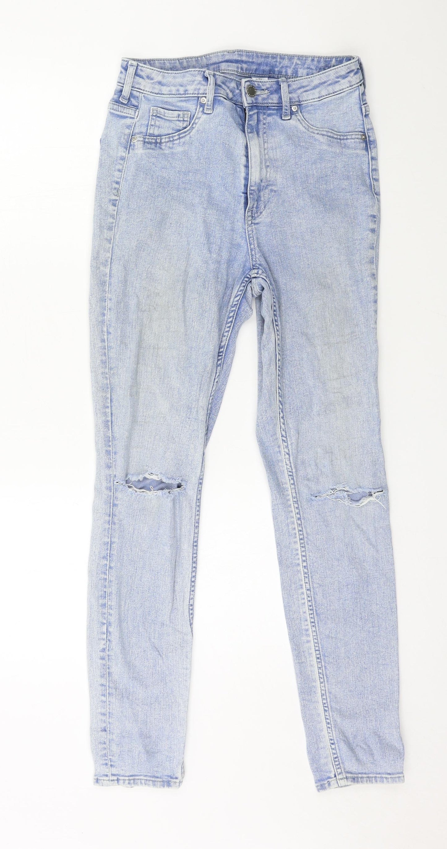 H&M Womens Blue  Denim Skinny Jeans Size 8 L27 in
