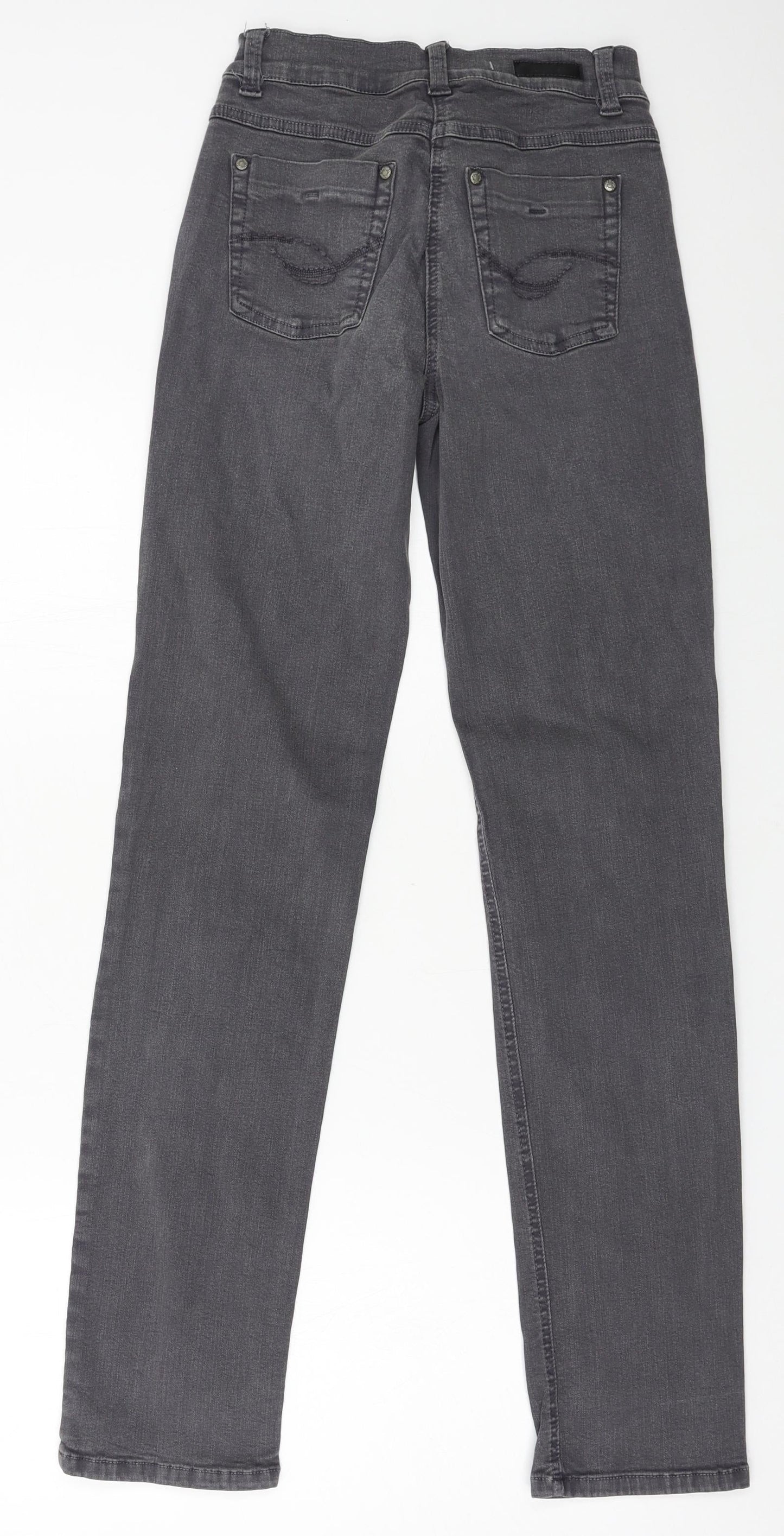Preworn Womens Grey  Denim Skinny Jeans Size 8 L30 in