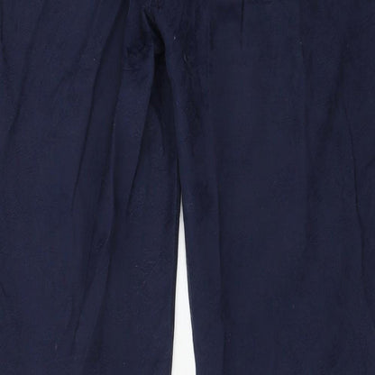oodji Womens Blue Floral  Trousers  Size 12 L29 in