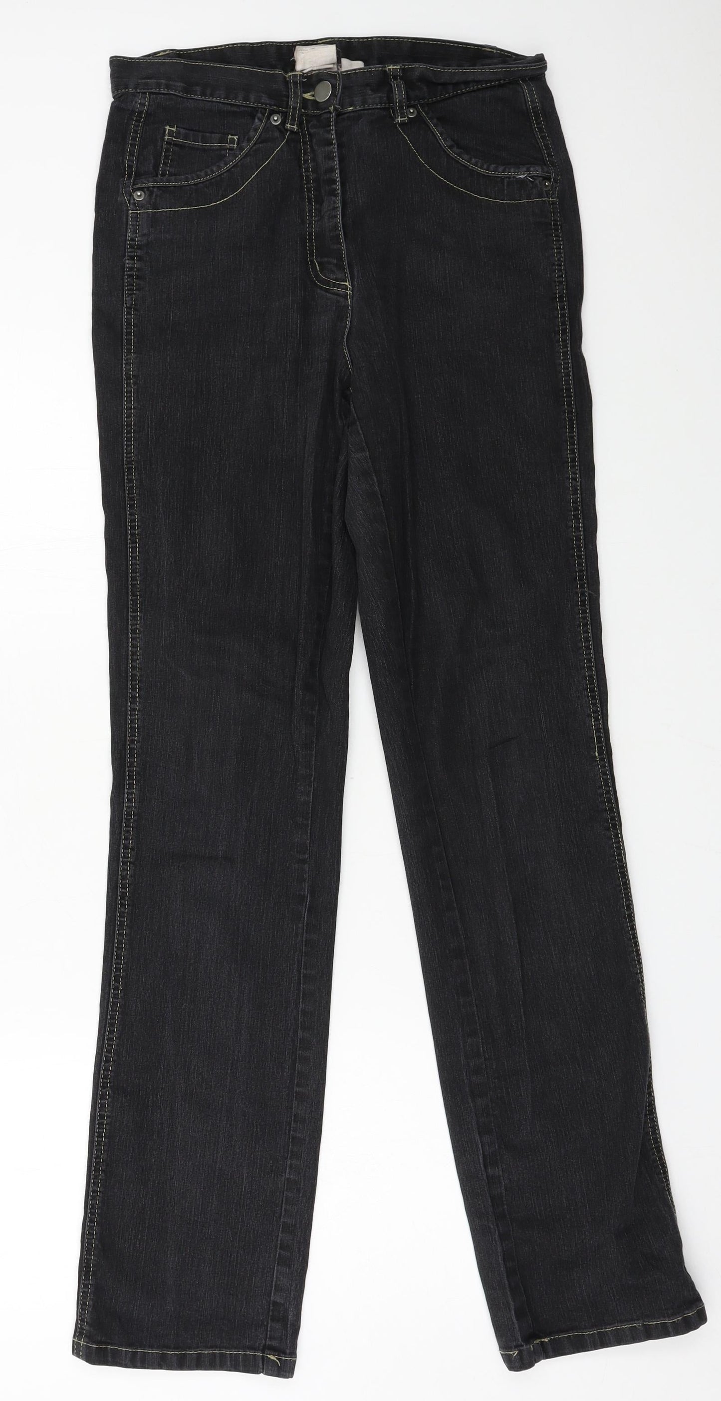 Preworn Womens Grey  Denim Straight Jeans Size 30 in L31 in
