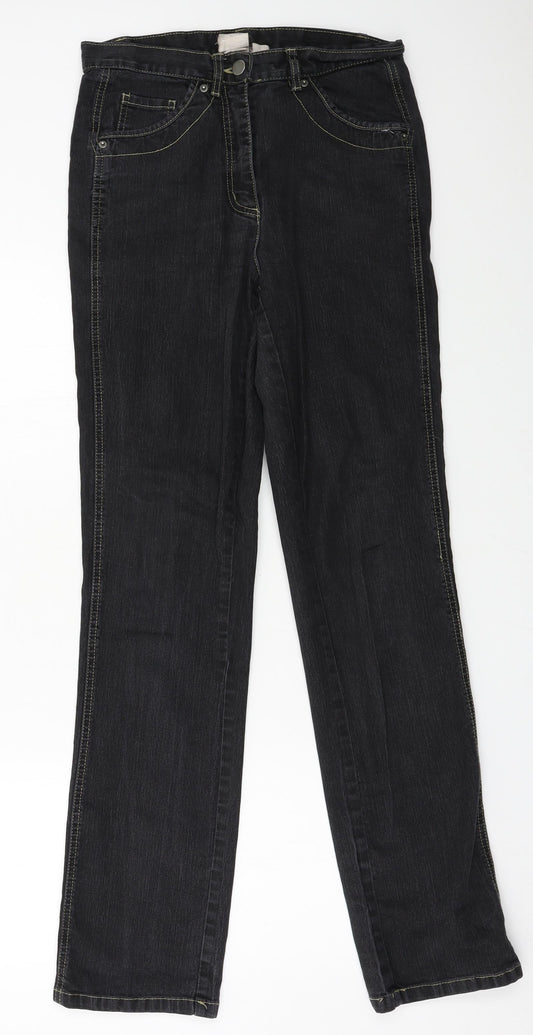 Preworn Womens Grey  Denim Straight Jeans Size 30 in L31 in